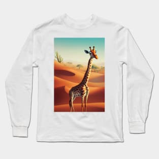 Giraffe in the Desert Long Sleeve T-Shirt